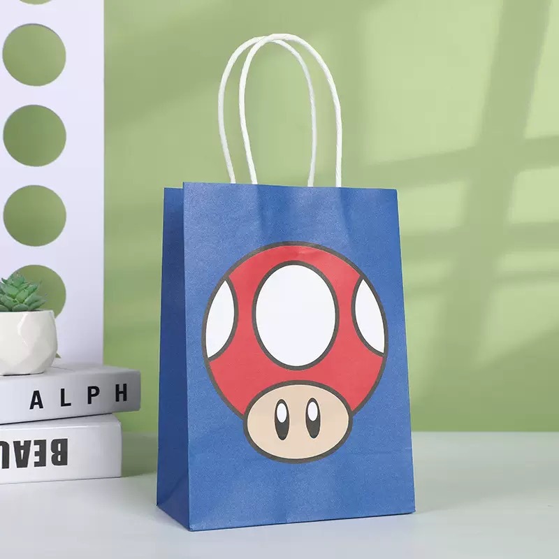 Bolsas de regalo de cumpleaños, bolsas de cartón cartón, bolsas de embalaje para llevar, bolsas de embalaje de regalo de fiesta para niños, bolsas de mano