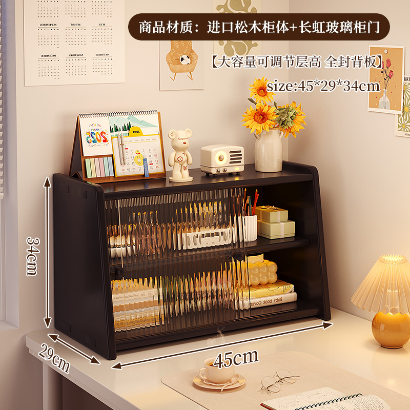 Caja de almacenamiento de escritorio de madera sólida, estante de productos para el cuidado de la piel, batimón labial, tocador, gabinete de almacenamiento de cosméticos de alta calidad