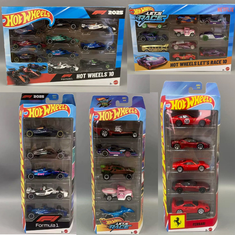 Mattel Formula Jgf58 Formula Racing Car F1 Ferrari Five-Pack Alloy Mini Car Model Ten-Pack