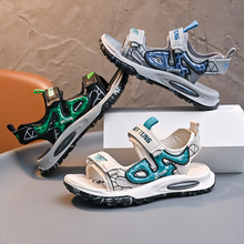 男童凉鞋2025新款夏季中大童潮小男孩鞋子真皮软底宝宝儿童沙滩鞋