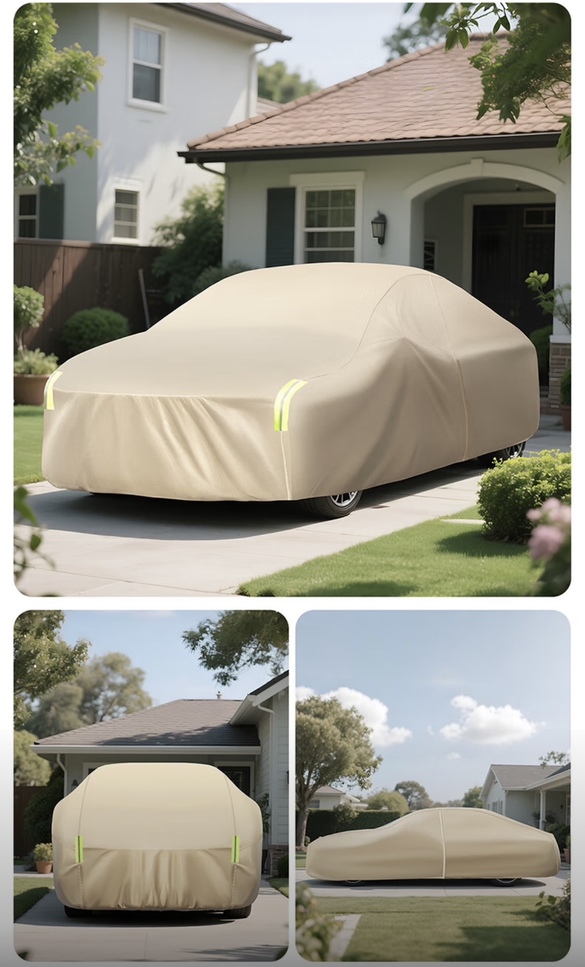600D Car Cover, Full Cover, Sun Protection, Heat Insulation Cover, Oxford Cloth, Rainproof Outer Cover, Thickened Canvas