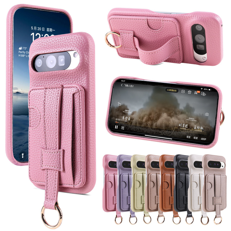 Suitable for Google 9 Mobile Phone Case Pixel 8A Wristband Card Holder 6 7 8 Ring Buckle Wallet Protective Cover Suitable for Google 9 Mobile Phone Case Pixel 8A Wristband Card Holder 6 7 8 Ring Buckle Wallet Protective Cover