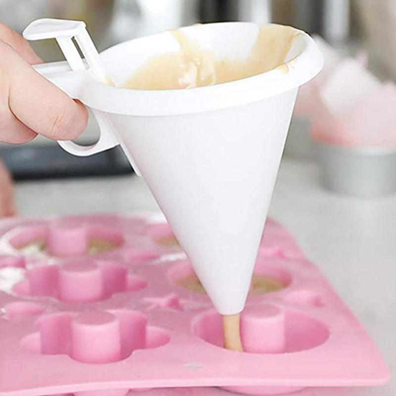 奶油糖霜面糊漏斗手持式分量杯蛋糕巧克力分液器烘焙工具