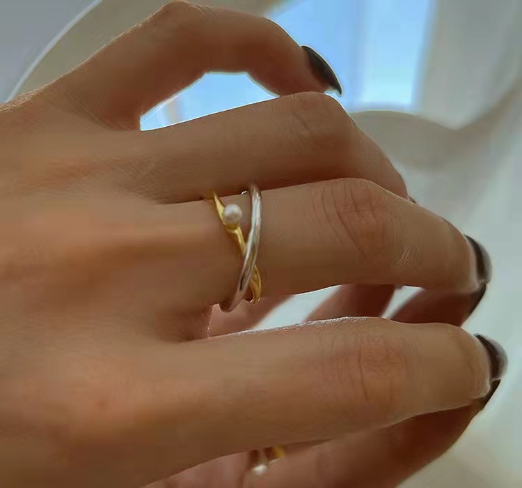 One Size Ring Size 1 Piece Quantity 925 Sterling Silver Geometric Open Rings 925 Sterling Silver Rings