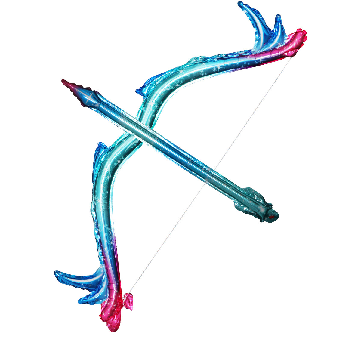 Globo puesto para niños nuevo arco y flecha globo de juguete para niños noche mercado parque puesto empujar globo de película de aluminio