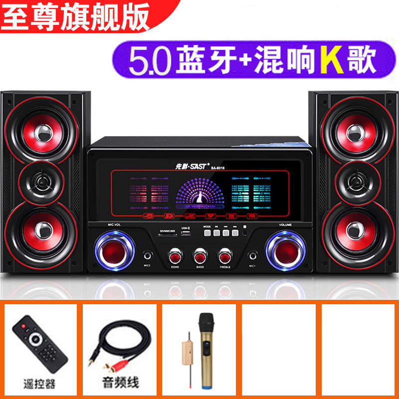 Xianke 2.1-8016-Micrófono único de cabeza negra