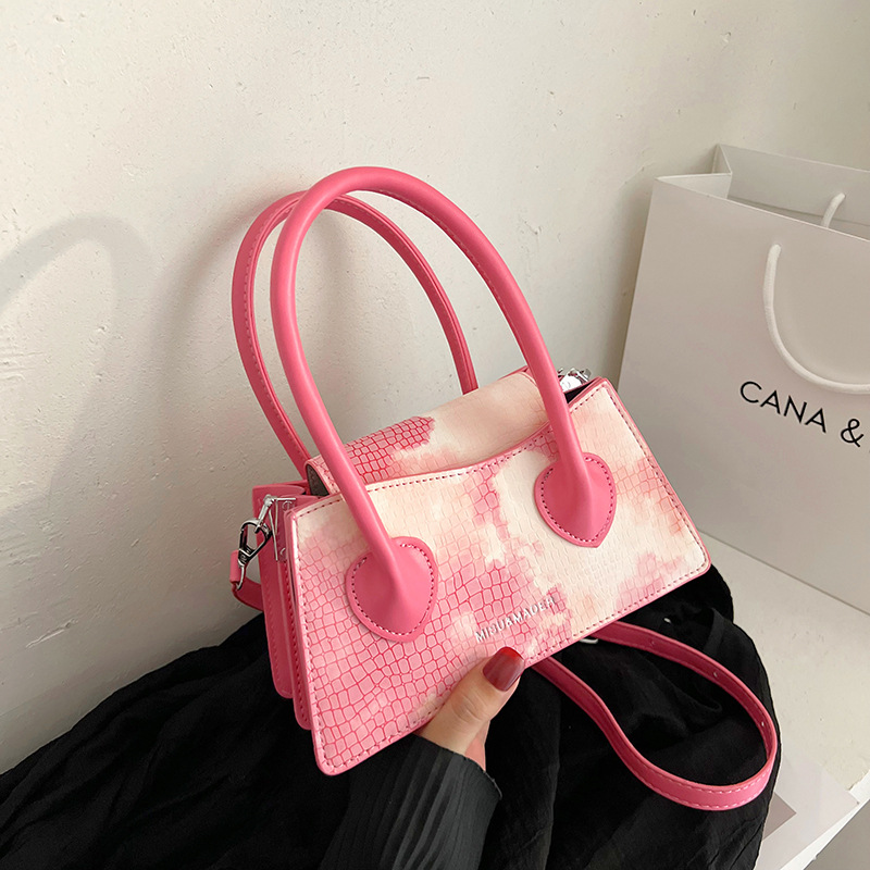 Frau Mittel Pu-Leder Krokodil Klassischer Stil Strassenmode Quadrat Magnetschnalle Umhängetasche display picture 18