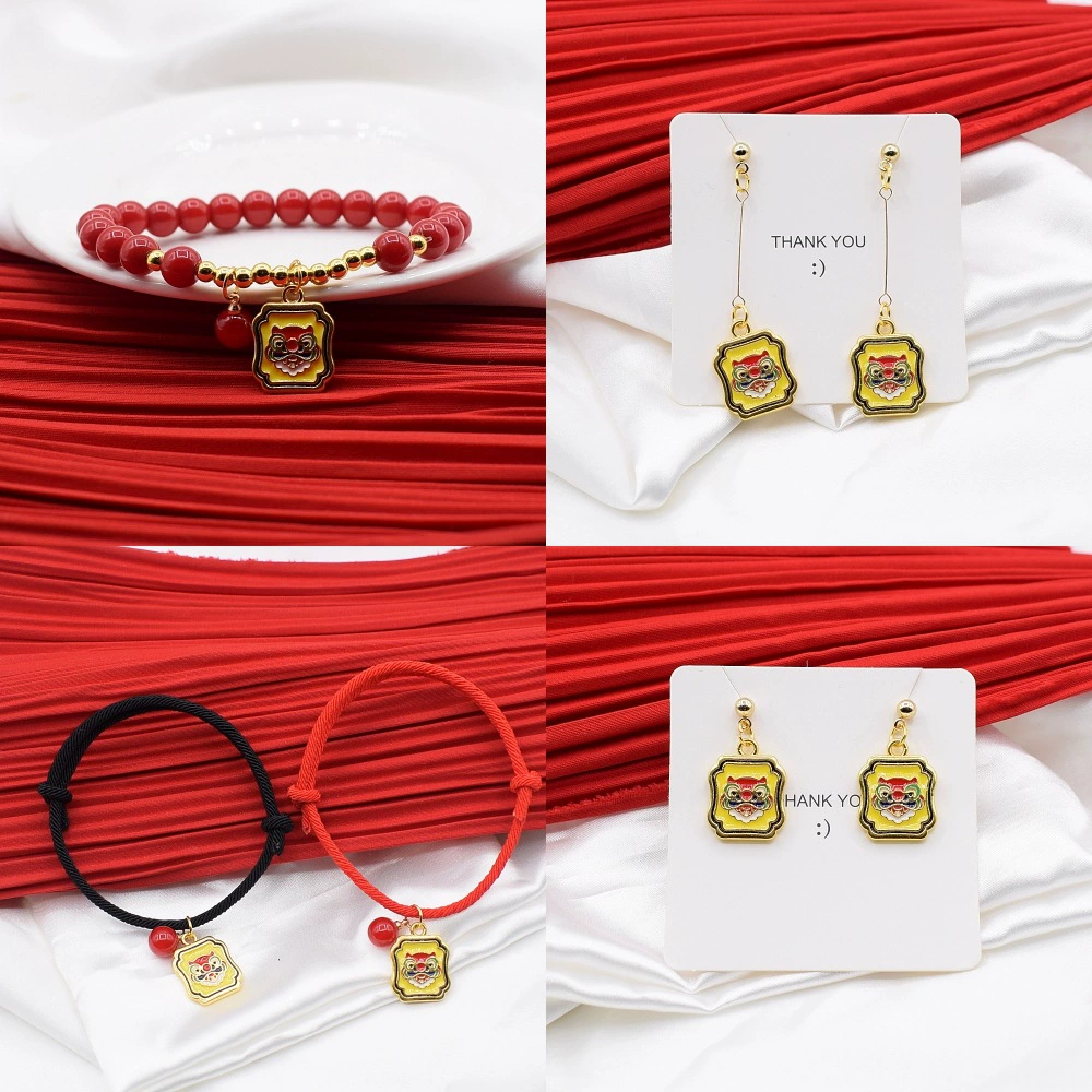 Ювелирный набор — стеклянное кулон‑колье, красная верёвочная bracelet и серьги, образец 925 серебра, сплав+стекло