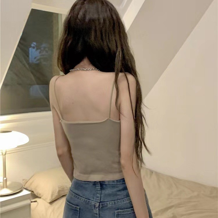 METWO sensación de frío de una sola pieza de seda de hielo chaleco sin costuras fijo mama-Recibir belleza espalda desgaste interior desgaste exterior bottoming mujeres