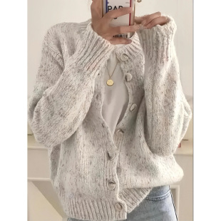 E 42680 Mottled yarn knit cardigan ��ɫ�c��ᘿ��_���羳