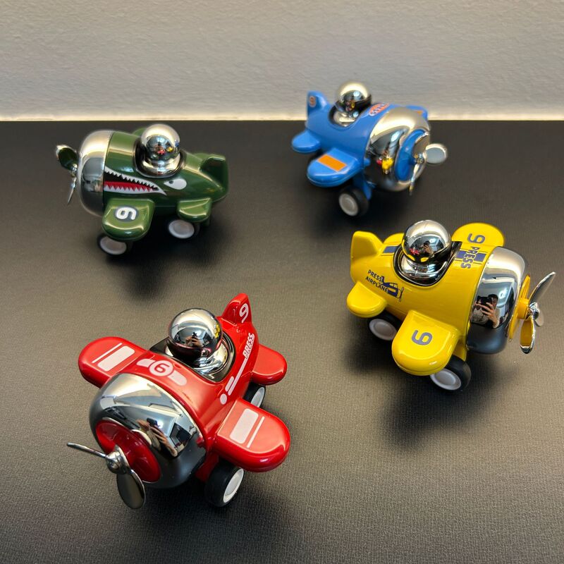 Cross-Border Small Q-Version Cartoon Alloy Airplane Press-And-Glide Toy for Boys, Children's Toy Car Model Glider Gift Cross-Border Small Q-Version Cartoon Alloy Airplane Press-And-Glide Toy for Boys, Children's Toy Car Model Glider Gift