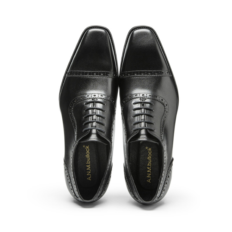 Business Casual Tie-headed Leather Men's Shoes - Gallery Image 5