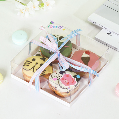 Children's Day Children's Day 4 pieces 6 pieces donut fruit tower kindergarten souvenir puff cake packaging box