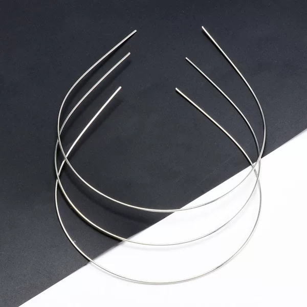 1.5mm white K color fine steel wire hair band diy pearl hair band hair accessories headdress beaded headband simple material accessories
