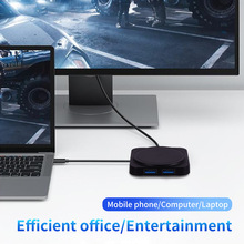 USB HUB 3.0一拖四口多高速集线器电脑usb分线器拓展4口usb扩展器