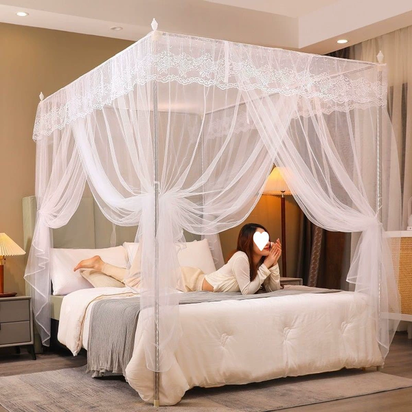 White mosquito net, tubing