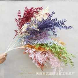 塑料南天竹檀叶南天竺 婚庆婚礼堂路引插花假花装饰 仿真树叶批发