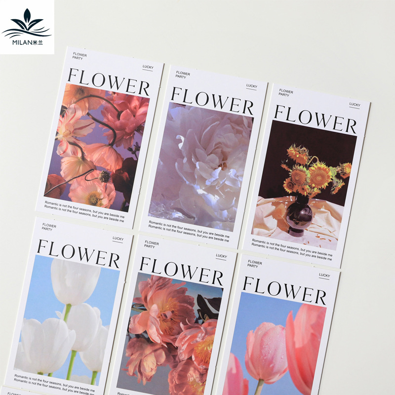 INS tarjeta de felicitación floral creativo vacaciones confesión tarjeta pequeña tarjeta de mensaje flor etiqueta tarjeta de felicitación de cumpleaños tarjeta postal