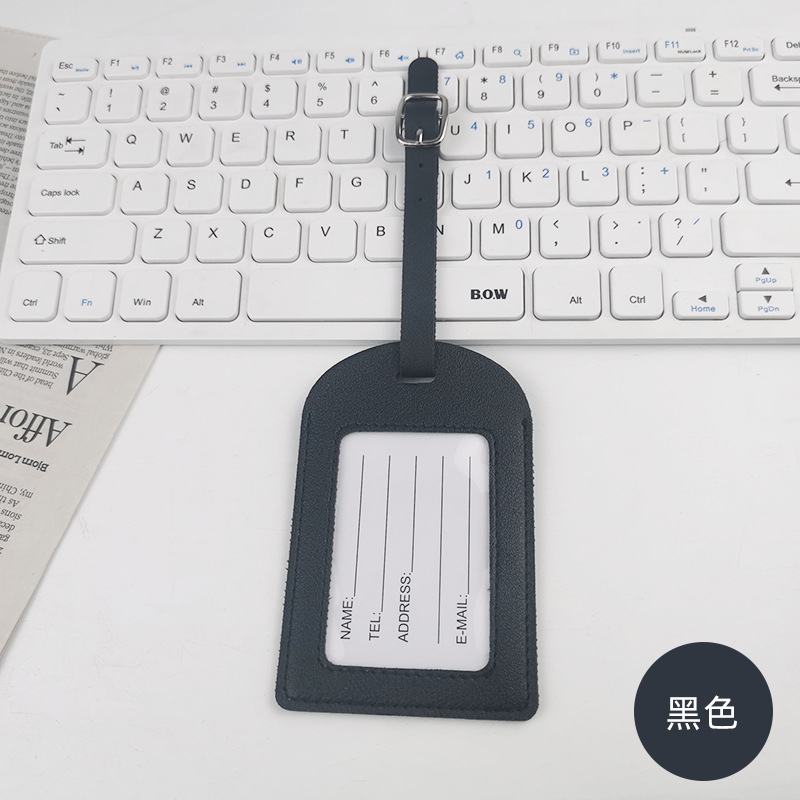 Transfronterizo spot multicolor, dos tipos de tapa plana, tarjeta de embarque de cuero gruesa con firma impresa en papel, tarjeta de equipaje pu