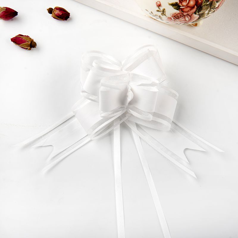 Comercio exterior transfronterizo 30 de tamaño mediano natural elegante hilo de nieve arco flor tirada a mano regalo de Navidad embalaje de flores Flor de tirón