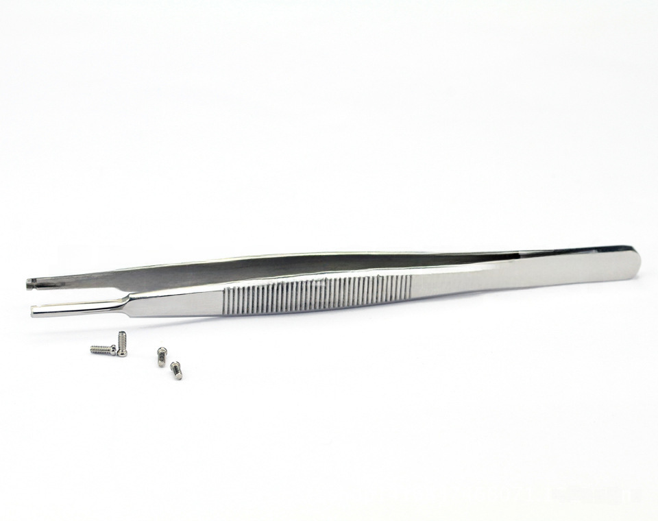 Glasses, tweezers
