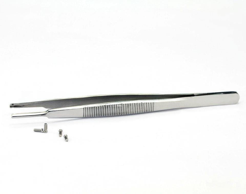 Glasses, tweezers