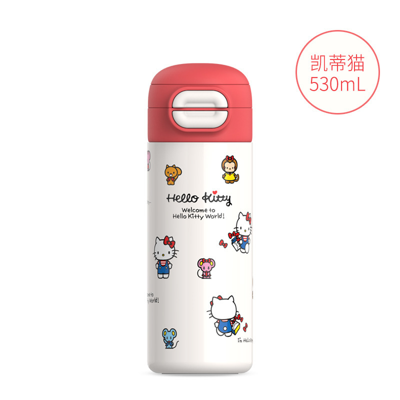 サンリオ ハローキティ 子供用魔法瓶カップ ポータブル ストローカップ 316 ステンレス鋼 高価値ウォーターカップ 学生カップ|undefined
