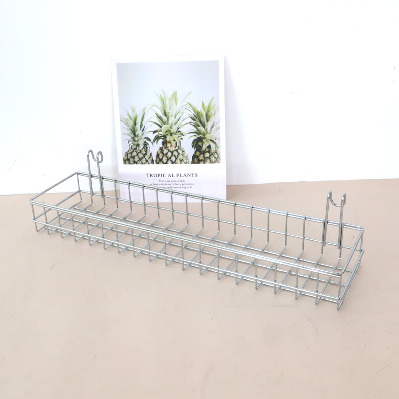 Rejilla de oro rosa nórdica, pared de hierro forjado, estante de almacenamiento, canasta de almacenamiento, canasta colgante de pared de jardín de infantes