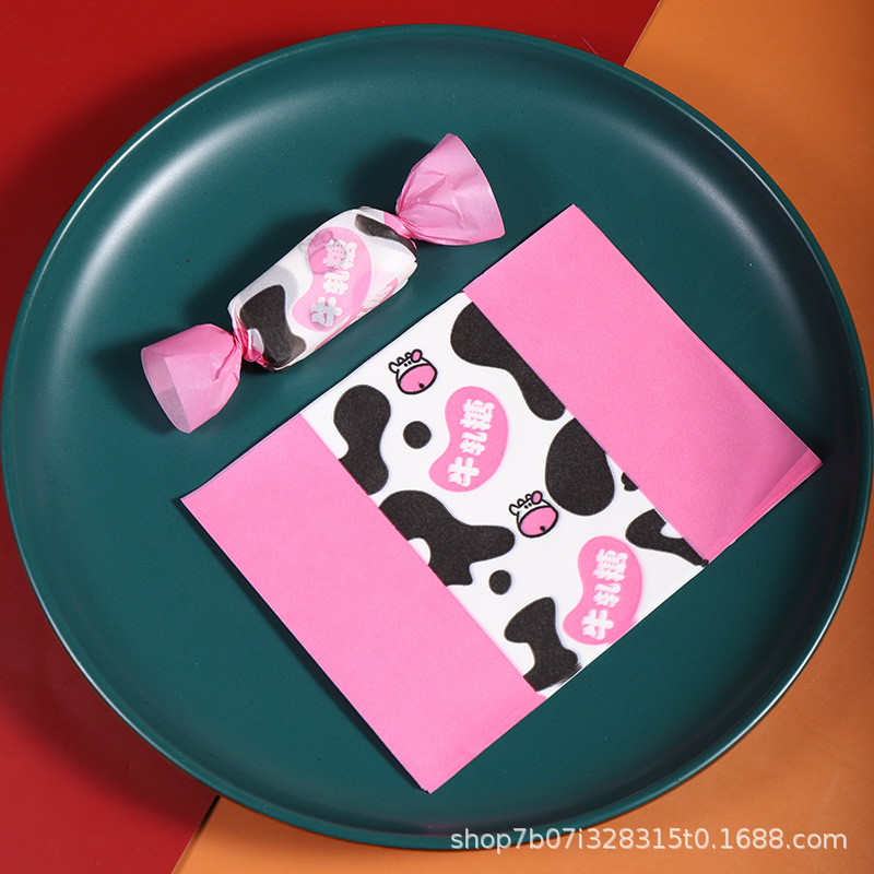 Papel de embalaje de papel de turrón embalaje de papel de caramelo embalaje de papel de turrón papel de caramelo de arroz glutinoso 100 piezas