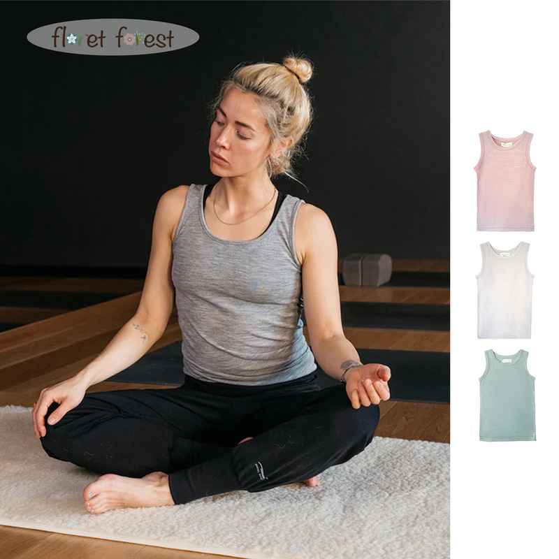 100% Merino Wool Sports Quick-Drying Vest, Ultra-Fine Wool Women's Sweat-Wicking Quick-Drying Spring, Summer, Autumn and Winter Seasons