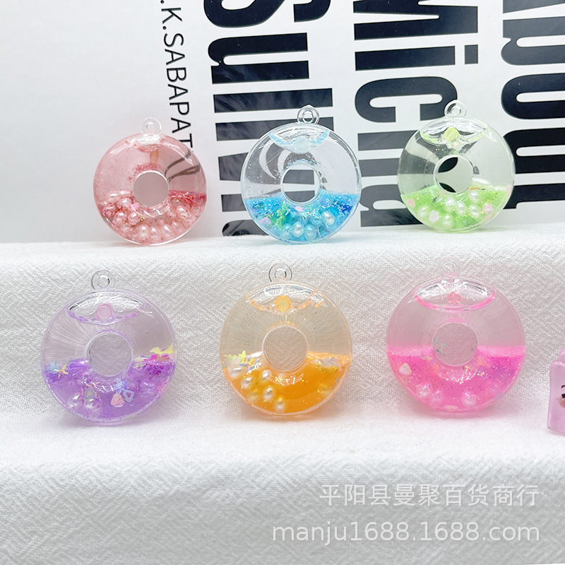 創意花入油流砂瓶キーホルダーアクリル流砂瓶手作りdiyアクセサリーかばんストラップ|undefined