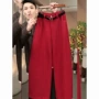 显瘦高腰保暖加厚阔腿裤