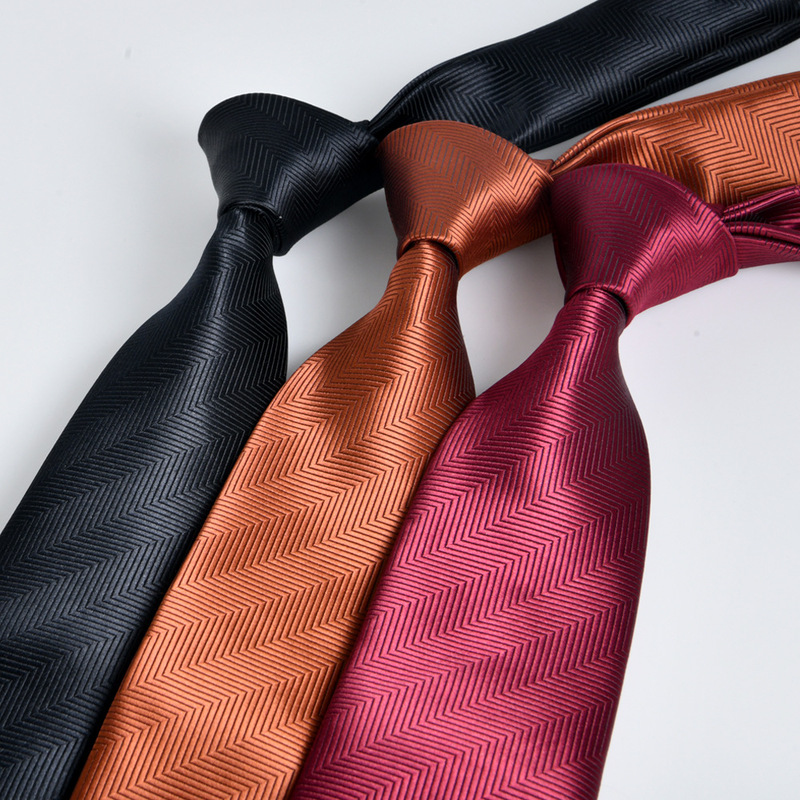 Cross-border Tie Square Men's Dress Professional Plain wine red 7cm Hand Hit 2 Piece Set New Monochrome in stock