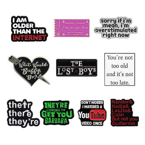 个性设计英文字母系列不规则高档装饰徽章精美百搭小饰品收腰别针