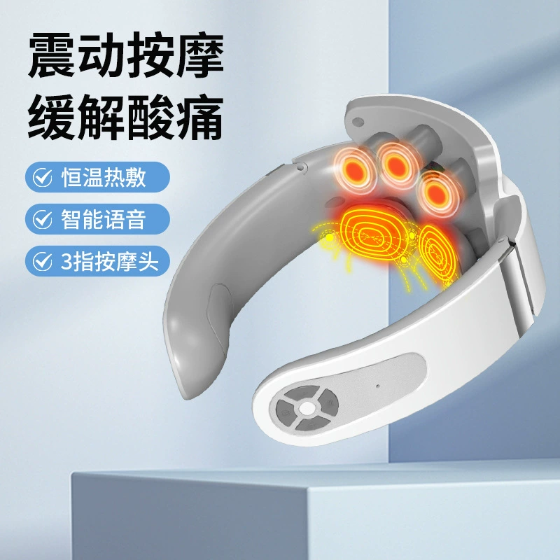 Smart Electric Neck & Shoulder Massager, Rechargeable, Heating and Multi‑Mode