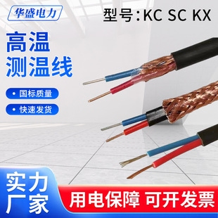 Kx-Hs-Ffp Thermocouple Compensation Wire Kc Extension Type Sc Shielded Teflon High Temperature Temperature Measurement Line 1*2*1.5