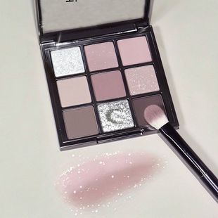 TINGPHE Gray Pink Broken Diamond Smoky! Dune Gray Pink 9-color Eye Shadow Palette ins Pearlescent Matte Earth Color New Style