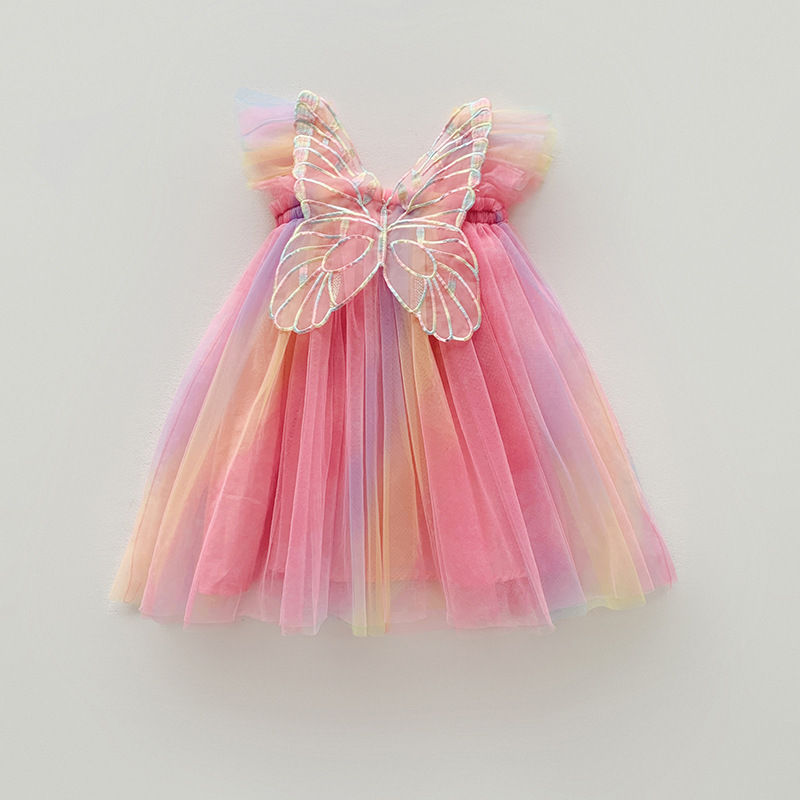 Princess Colorful Nylon Girls Dresses display picture 4