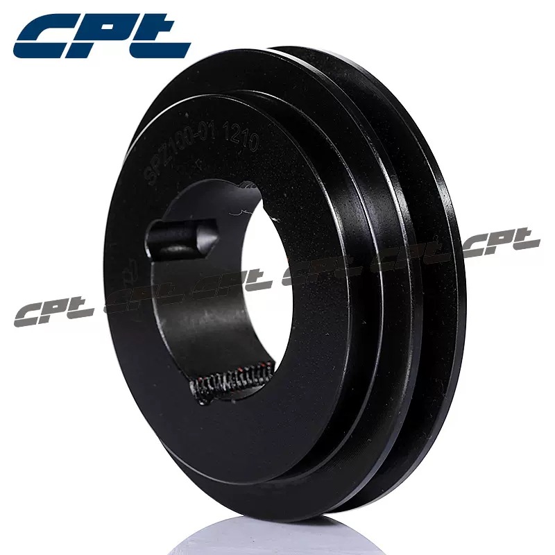 CPT欧标皮带轮SPZ100-01-1210一槽节径100适配锥套1210铸铁皮带轮