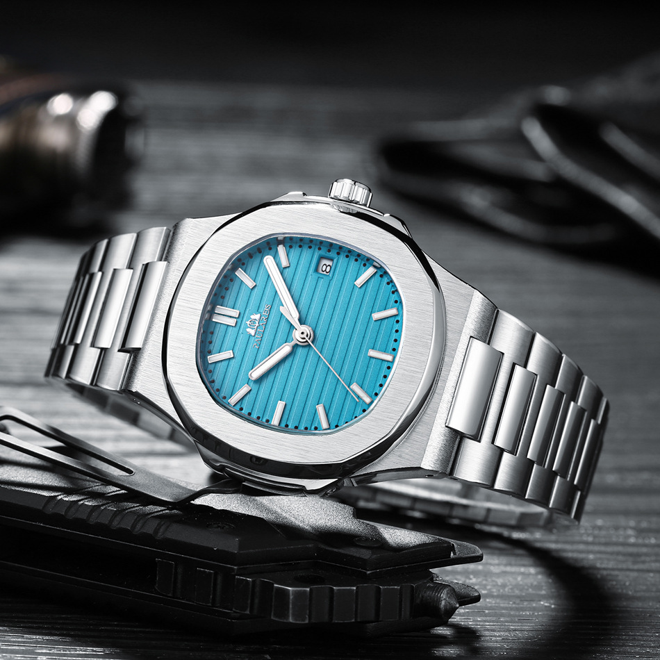 Men's Automatic Mechanical Watch With Steel Band And Calendar_voghion.com