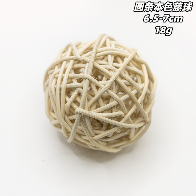 Bola de Hierba Molar para Hámster, Ratán y Hierba Natural, Artesanal, para Mascotas Pequeñas image 10