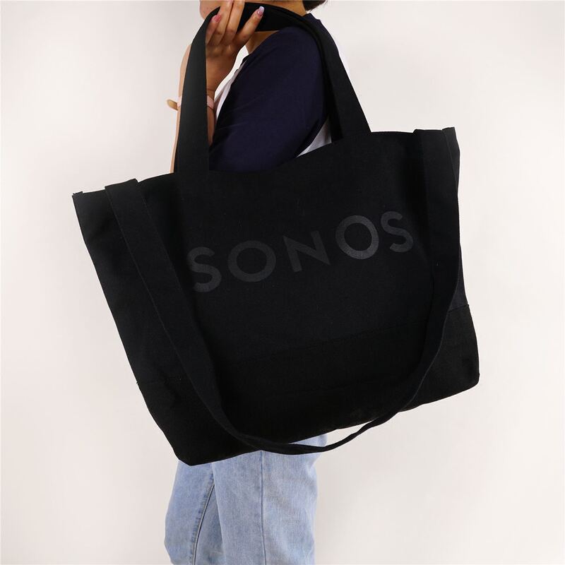 Custom Logo Oversized Women's Weekend Canvas Cotton Shopping Tote Women's Fashion School Tote