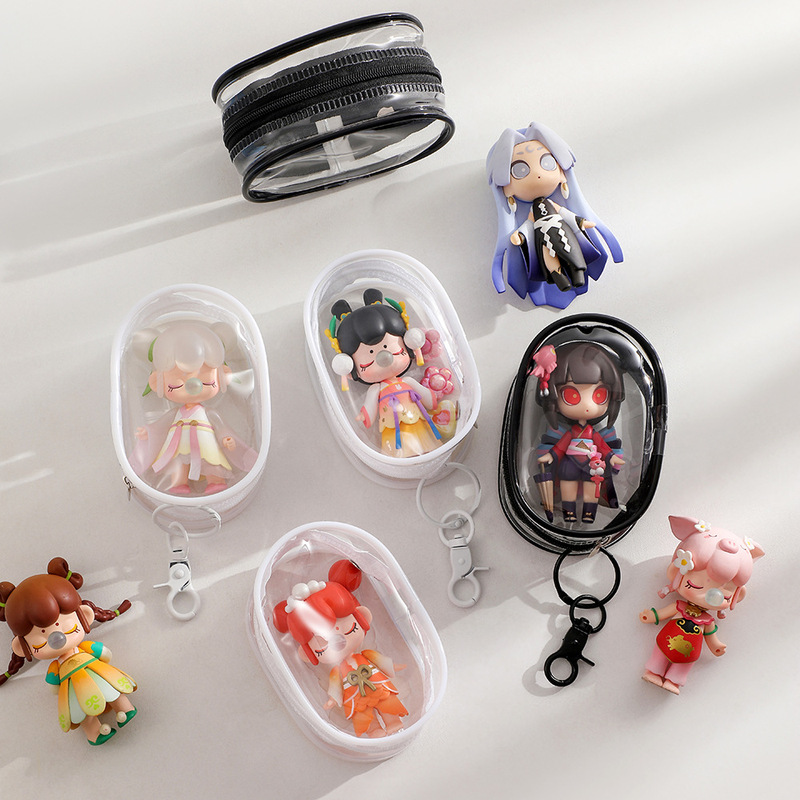 Hisocool夏透明小銭入れ学生公仔手作りカプセルバッグPVC展示干し人形バッグイヤホンバッグ|undefined