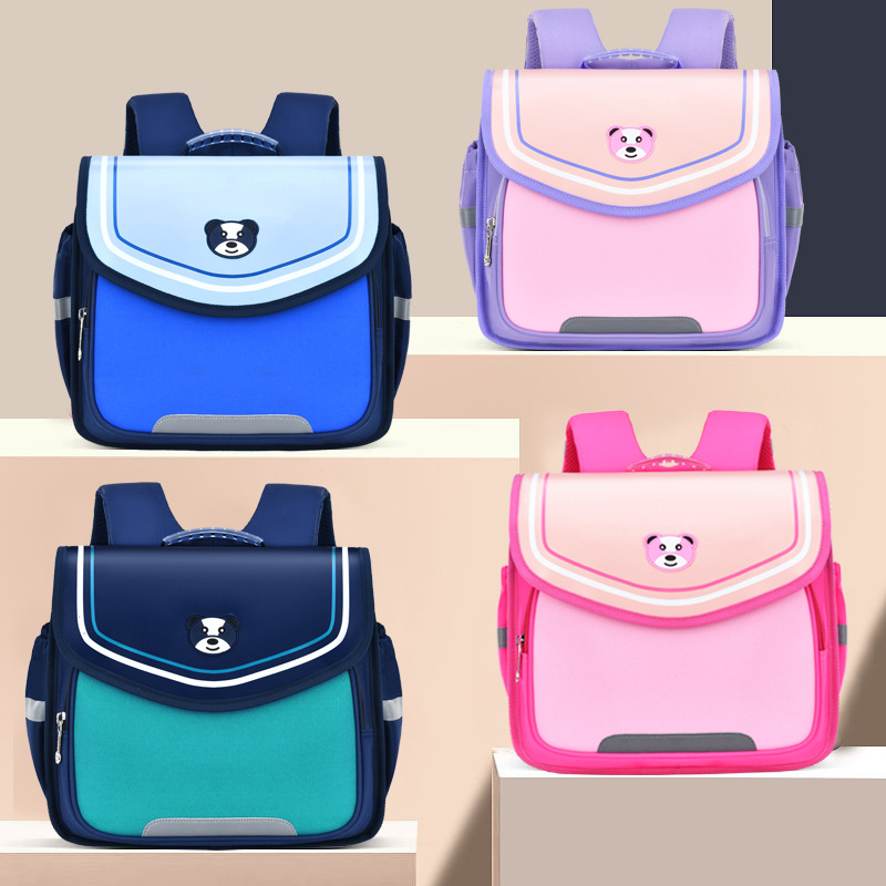 Mochila escolar horizontal para jardín de infantes 3 - 6 - 7 años de edad para niños de primer grado mochila impresa logotipo