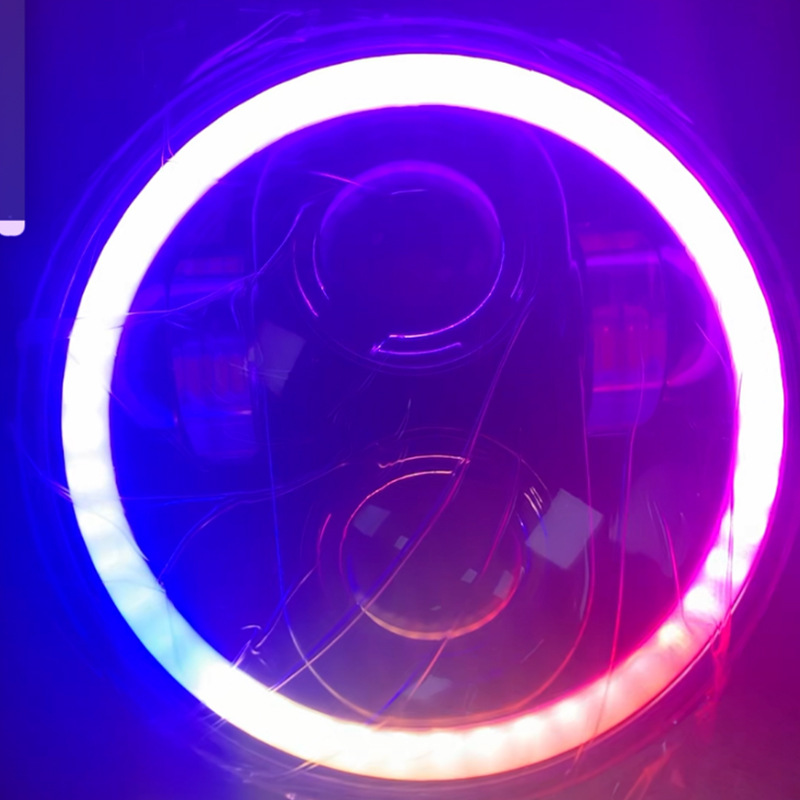 7inch 5.8inch Wrangler Headlight Harley Motorcycle Light Modified Led Angel Ring Headlight Dual-Color Export Model