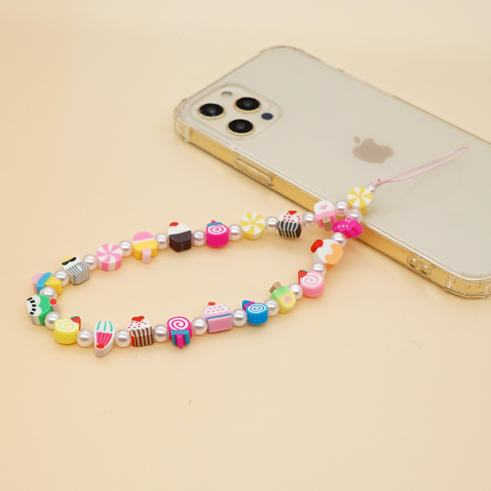 ethnic small daisy pearl beaded mobile phone chainpicture30