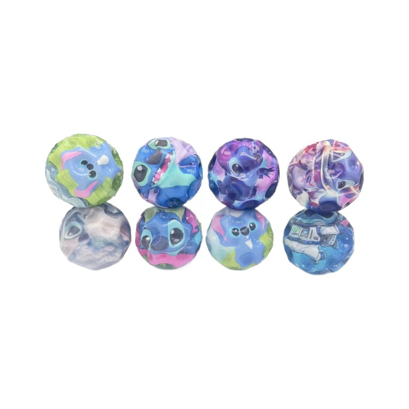 Pelota elástica de pulsera Stitch Moonstone para niños, juguete de cuerda, pelota saltarina, pelota de fuerza para muñeca, pelota de fitness al por mayor