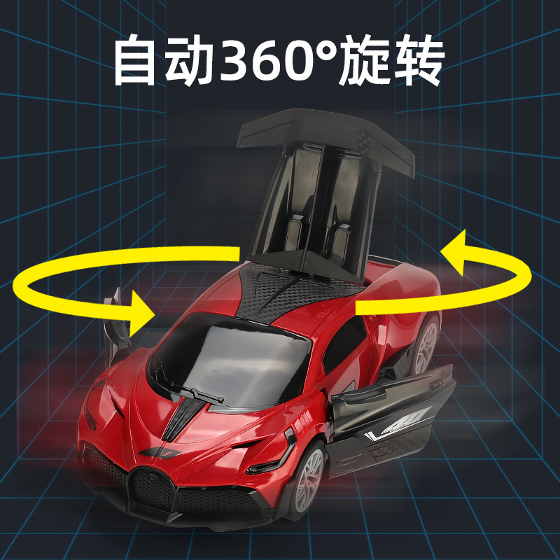 Modelo de simulación de coche deportivo de baile universal eléctrico abridor de puerta 360 música giratoria luz niño coche de juguete al por mayor