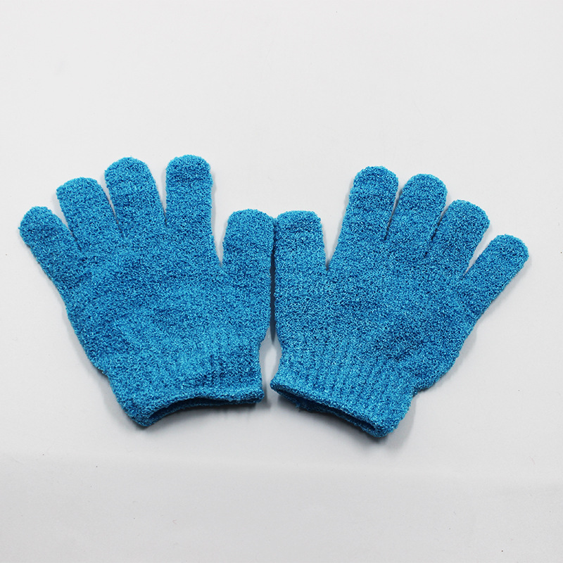 Guantes de toallas de limpieza de cinco dedos para adultos, toallas de baño, artefactos de baño de espalda, toallas de baño de espalda, guantes de espesación de barro frotados