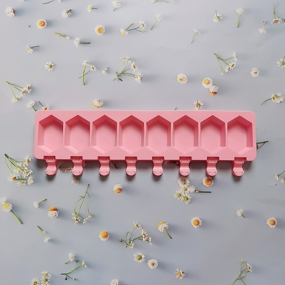 Silicone 8 con 6 lados helado 101 pastel molde de silicona molde de postre utensilios de cocina para hornear harina de arroz